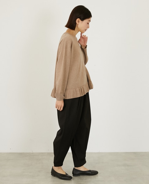 【LOURMARIN】タックカーブイージーパンツ 詳細画像 ブラック 7