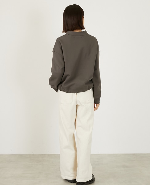 【LOURMARIN】イージーストレートパンツ 詳細画像 キナリ 6