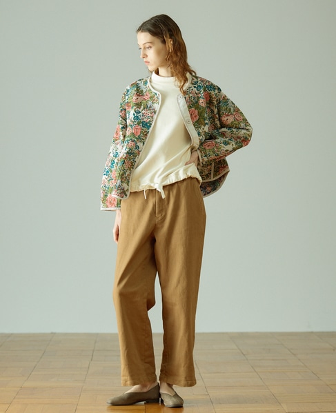 【LOURMARIN】イージーストレートパンツ 詳細画像 ベージュ 3