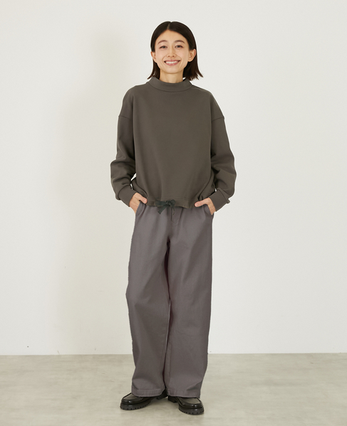 【LOURMARIN】イージーストレートパンツ 詳細画像 グレー 2