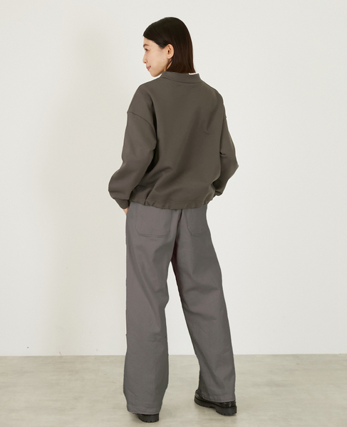 【LOURMARIN】イージーストレートパンツ 詳細画像 グレー 4