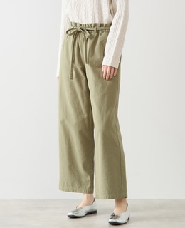 リボン付きイージーストレートパンツ