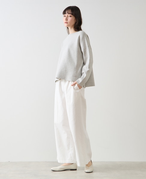 リボン付きイージーストレートパンツ 詳細画像 ホワイト 10