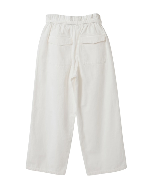 リボン付きイージーストレートパンツ 詳細画像 ホワイト 13