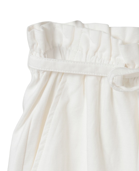 リボン付きイージーストレートパンツ 詳細画像 ホワイト 14