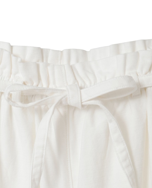 リボン付きイージーストレートパンツ 詳細画像 ホワイト 15