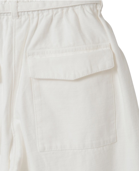 リボン付きイージーストレートパンツ 詳細画像 ホワイト 16