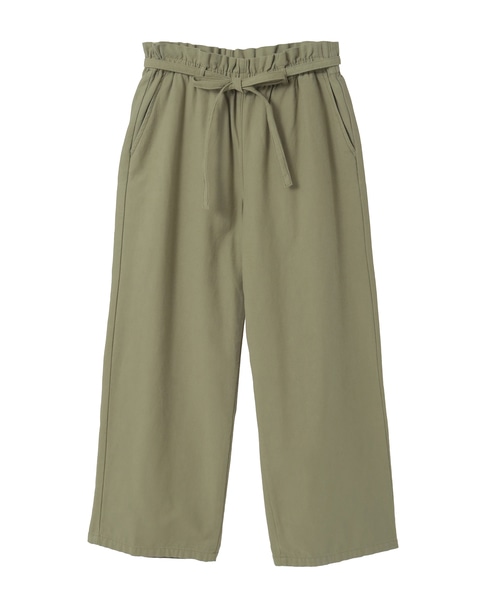 リボン付きイージーストレートパンツ 詳細画像 カーキ 10