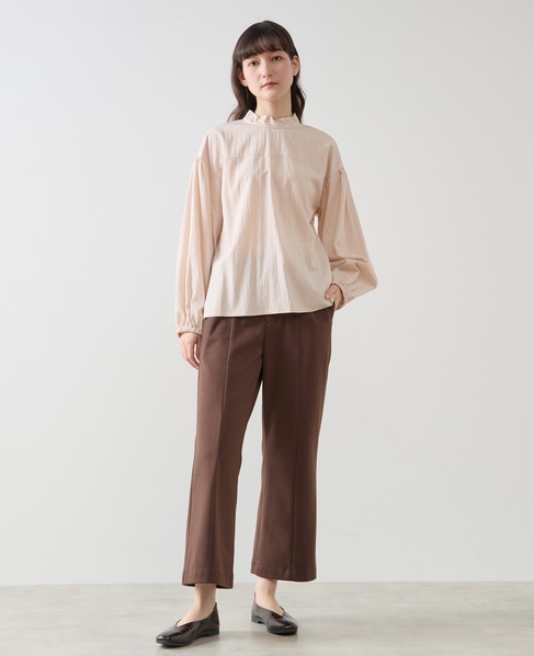 【LOURMARIN】裏起毛ストレートパンツ 詳細画像 ブラウン 2