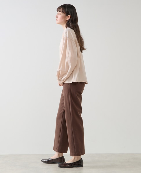 【LOURMARIN】裏起毛ストレートパンツ 詳細画像 ブラウン 5