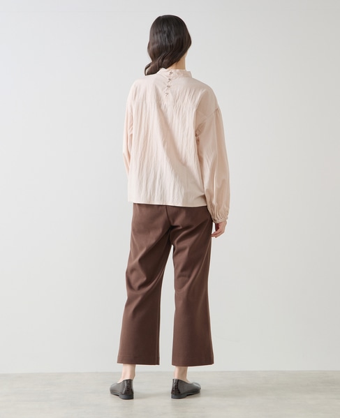 【LOURMARIN】裏起毛ストレートパンツ 詳細画像 ブラウン 6