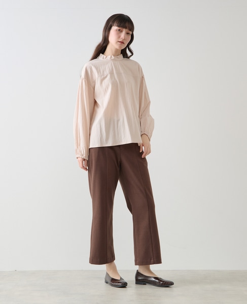 【LOURMARIN】裏起毛ストレートパンツ 詳細画像 ブラウン 9