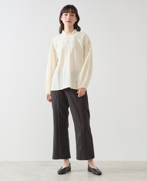 【LOURMARIN】裏起毛ストレートパンツ 詳細画像 チャコールグレー 2