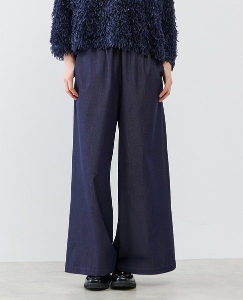 イージーワイドキュロット 詳細画像 インディゴブルー 1