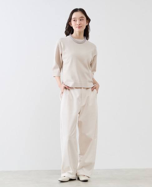コットンテンセルバレルパンツ 詳細画像 オフホワイト 3