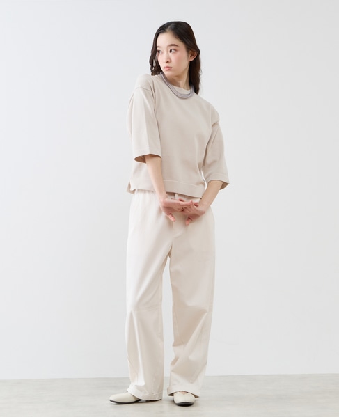 コットンテンセルバレルパンツ 詳細画像 オフホワイト 5