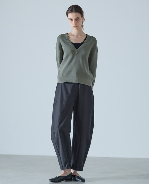 コットンテンセルバレルパンツ 詳細画像 ブラック 2