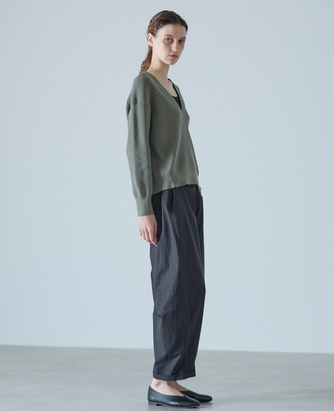 コットンテンセルバレルパンツ 詳細画像 ブラック 3