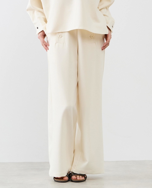 【LOURMARIN】イージーワイドストレート 詳細画像 ホワイト 1