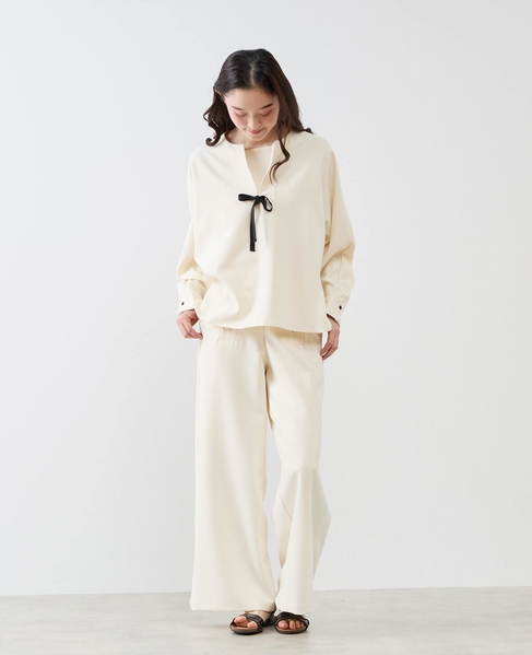 【LOURMARIN】イージーワイドストレート 詳細画像 ホワイト 3