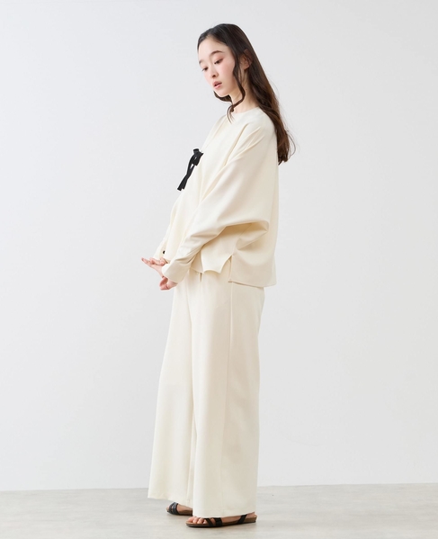 【LOURMARIN】イージーワイドストレート 詳細画像 ホワイト 4