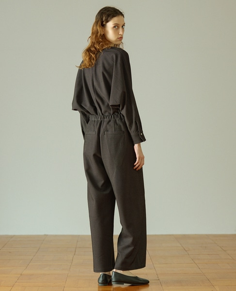 【LOURMARIN】イージーワイドストレート 詳細画像 ブラック 3