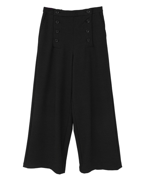 【LOURMARIN】イージーワイドストレート 詳細画像 ブラック 4