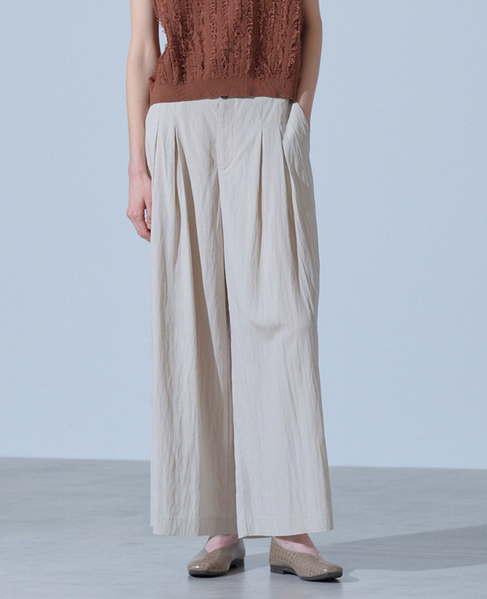 タックストレートパンツ 詳細画像 ライトベージュ 1