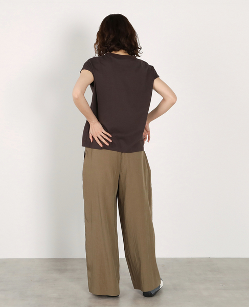 タックストレートパンツ 詳細画像 カーキ 7