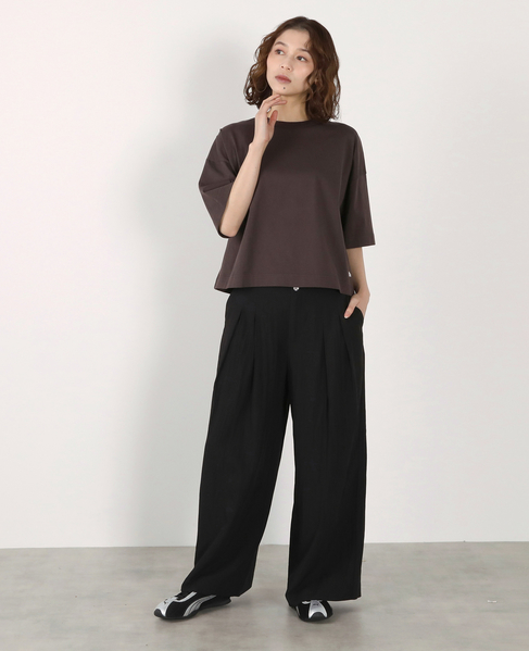 タックストレートパンツ 詳細画像 ブラック 4