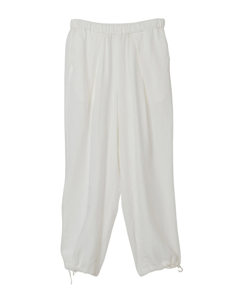 【LOURMARIN】レーヨン麻ギャザーバレルパンツ 詳細画像 ホワイト 14