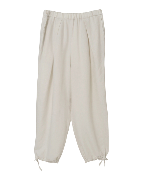 【LOURMARIN】レーヨン麻ギャザーバレルパンツ 詳細画像 ライトベージュ 3