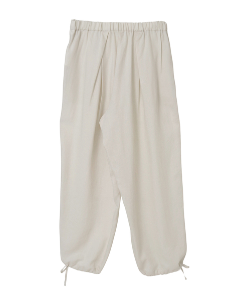 【LOURMARIN】レーヨン麻ギャザーバレルパンツ 詳細画像 ライトベージュ 4