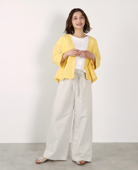 【LOURMARIN】ウエストフリルイージーパンツ 詳細画像 ライトグレー 2