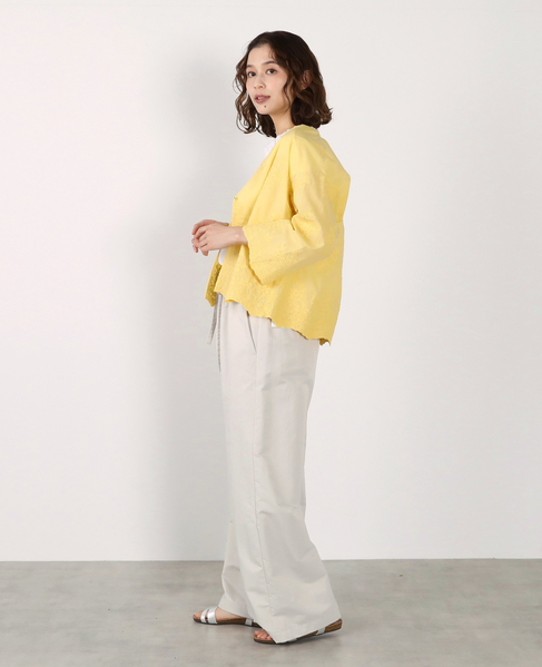 【LOURMARIN】ウエストフリルイージーパンツ 詳細画像 ライトグレー 6