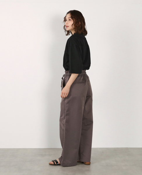 【LOURMARIN】ウエストフリルイージーパンツ 詳細画像 グレー 4