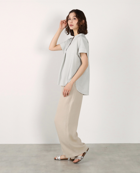 イージーセミワイドパンツ 詳細画像 ベージュ 4