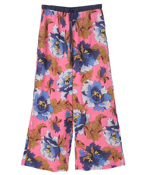 【LOURMARIN】リバティプリントイージーパンツ 詳細画像 ピンク 1