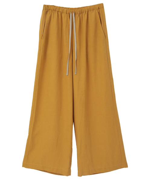 【LOURMARIN】テンセル麻イージーストレートパンツ 詳細画像 イエロー 1