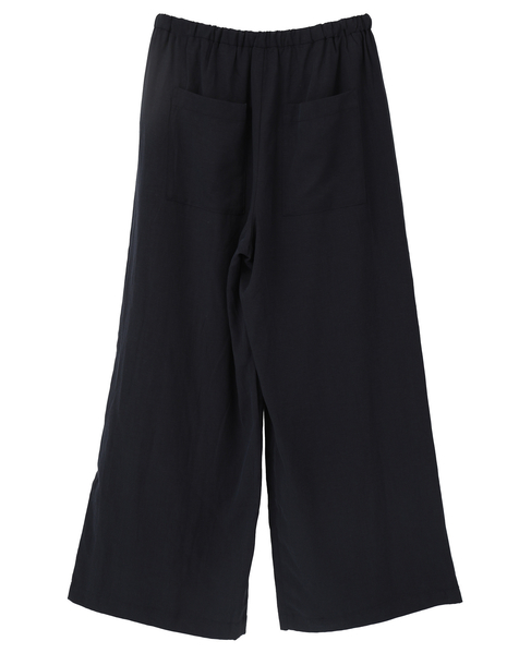 【LOURMARIN】テンセル麻イージーストレートパンツ 詳細画像 ネイビー 2