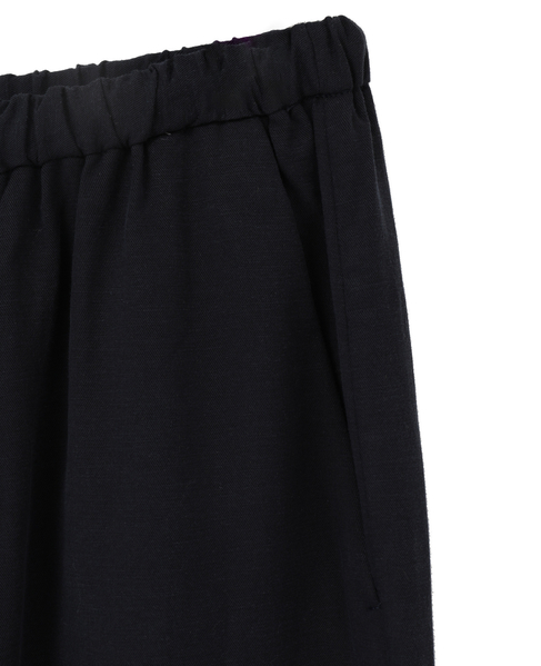 【LOURMARIN】テンセル麻イージーストレートパンツ 詳細画像 ネイビー 4