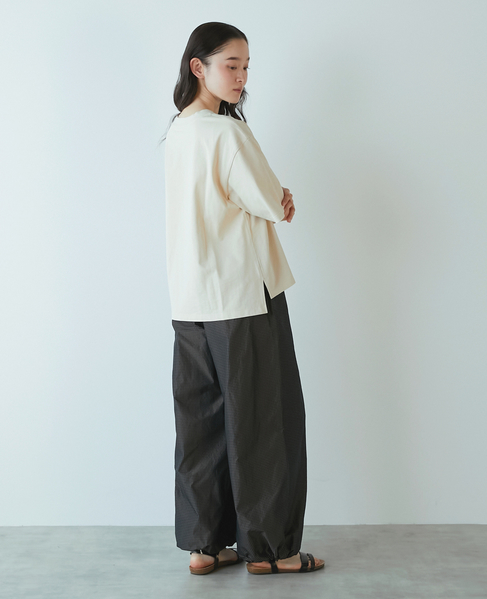 【LOURMARIN】メモリータフタドロストパンツ 詳細画像 ブラウン 9