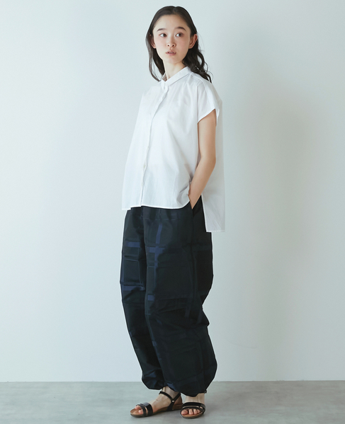 【LOURMARIN】メモリータフタドロストパンツ 詳細画像 ネイビー 5