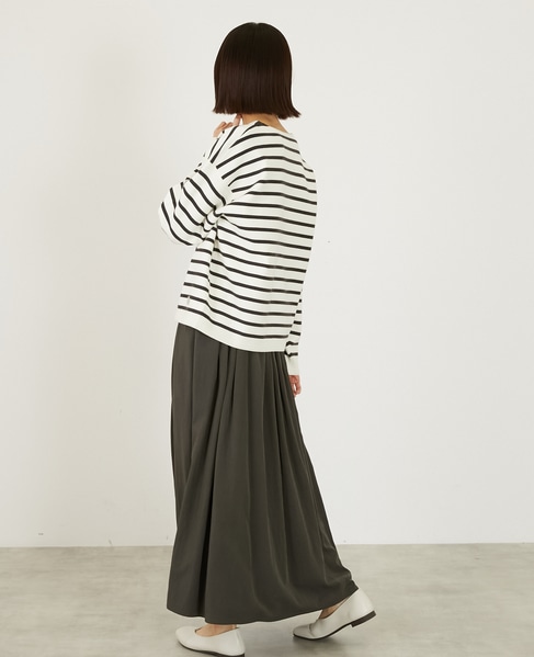 タックロングスカート 詳細画像 チャコールグレー 5