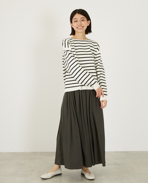 タックロングスカート 詳細画像 チャコールグレー 8