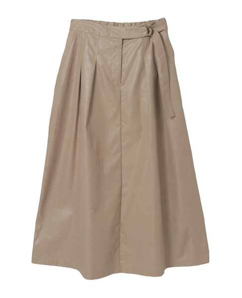【LOURMARIN】タックフレアースカート 詳細画像 ベージュ 3