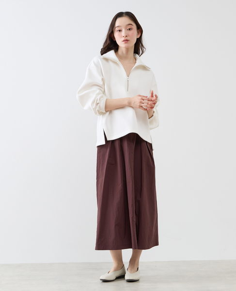【LOURMARIN】タックフレアースカート 詳細画像 ブラウン 4
