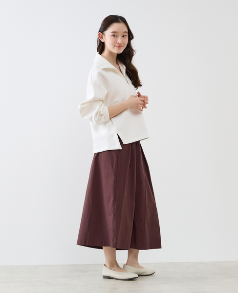 【LOURMARIN】タックフレアースカート 詳細画像 ブラウン 8
