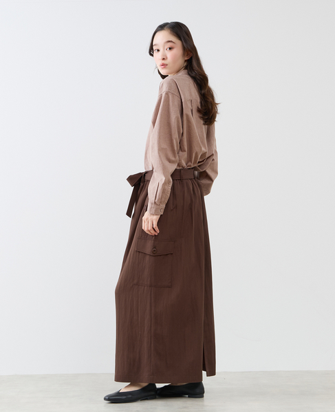 カーゴロングスカート 詳細画像 ブラウン 7