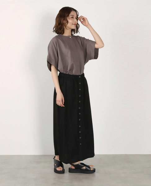 釦ナロースカート 詳細画像 ブラック 11